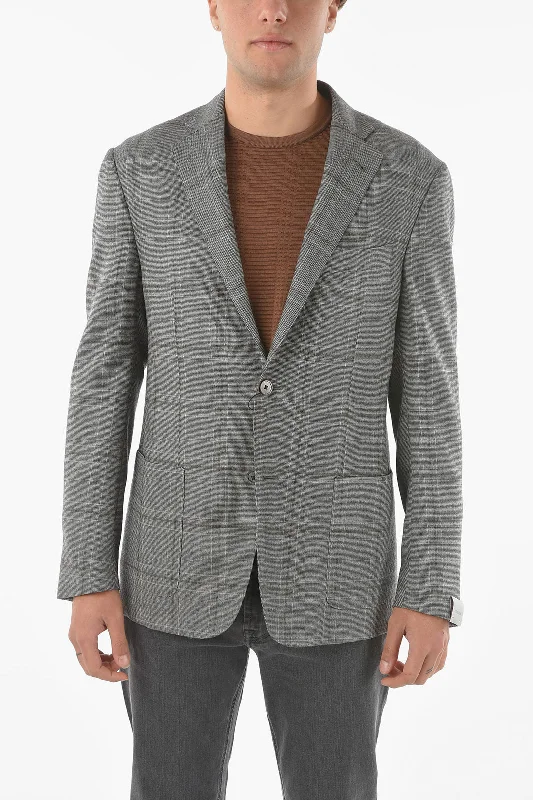 Corneliani 2 Button GATE Tartan Motif Blazer