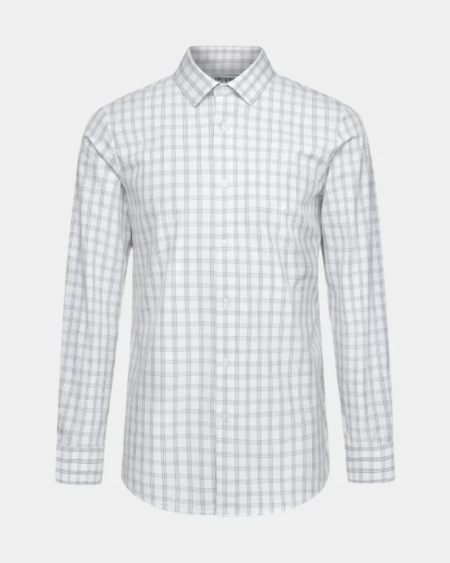 Phenom Professional Grey Tartan Dress Shirt