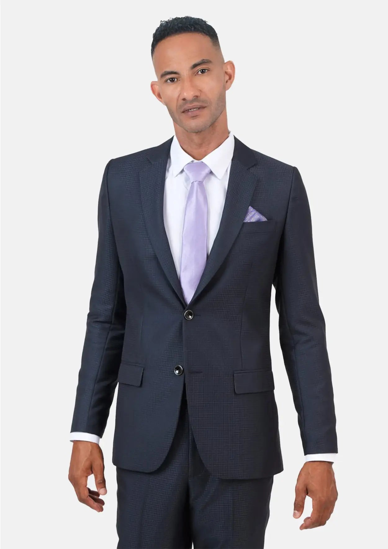 Astor Graphite Blue Microcheck Jacket