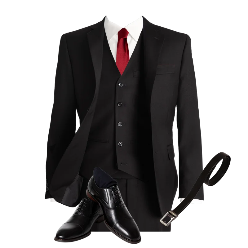 Black Suit red