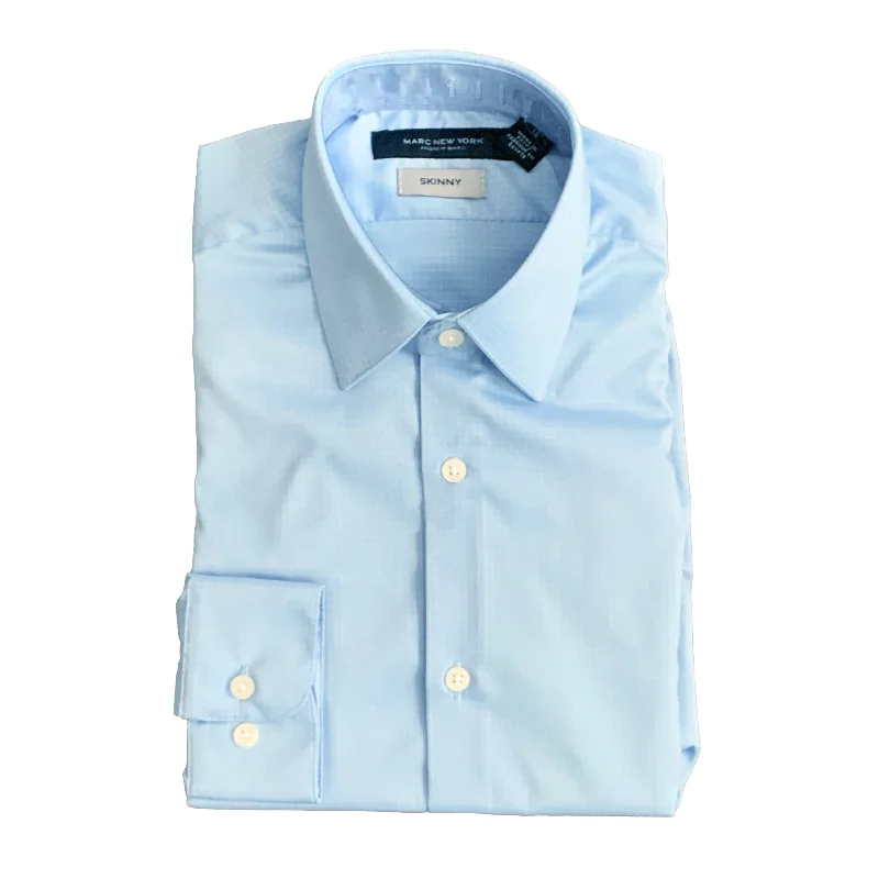 Marc New York Boys Skinny Blue/White Grid Dress Shirt