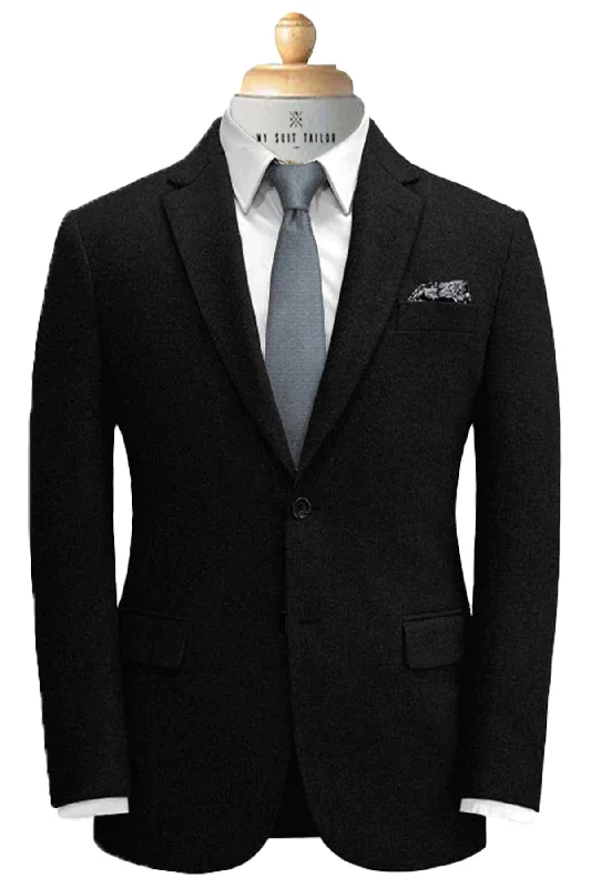 Stylish Black Flannel Suit - Warm, Soft, and Perfect for Winter