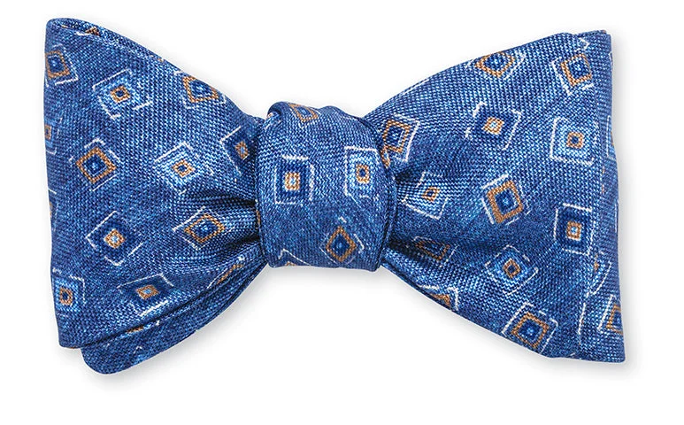 Navy Brinkley Medallions Bow Tie - B5197