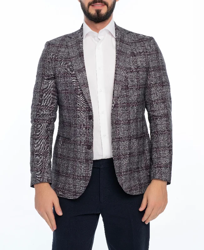 MAISON REGULAR FIT PLAID SPORT COAT