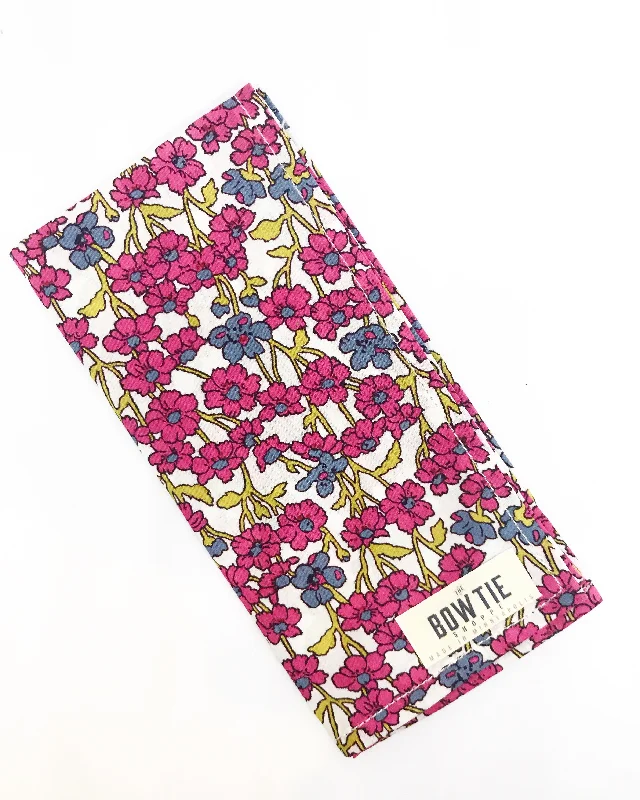 Liberty London Floral Pocket Square, Pink