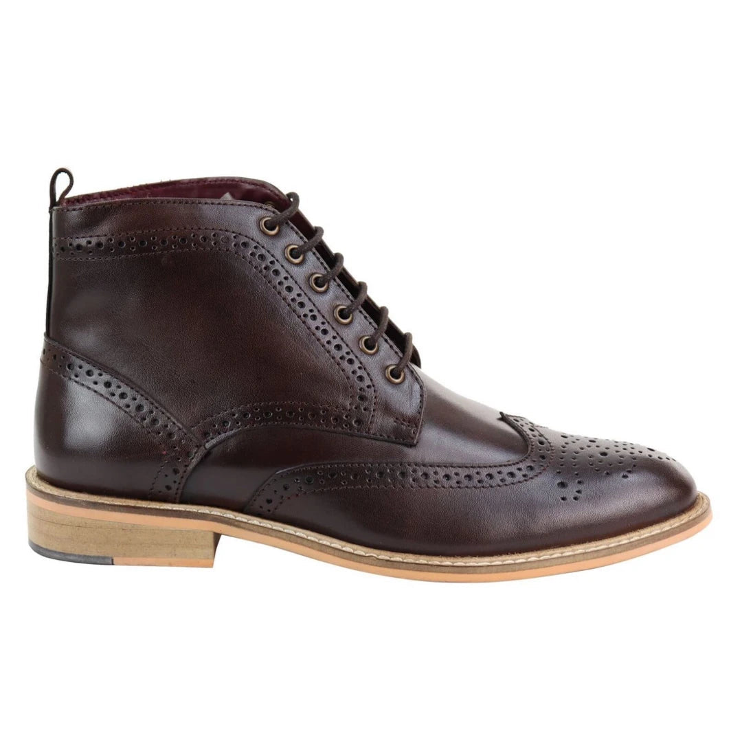 Mens Brogue Ankle Boots