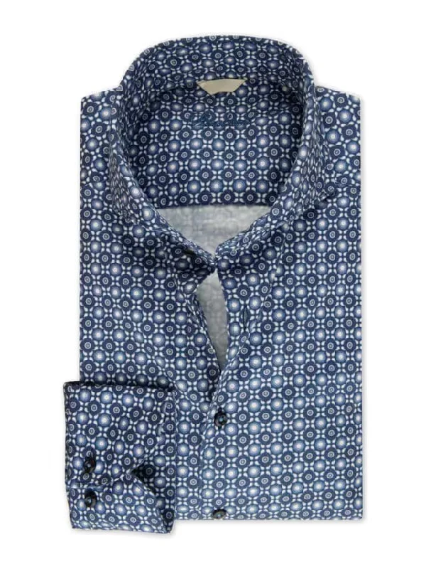 Fitted Body - Patterned Twill Shirt