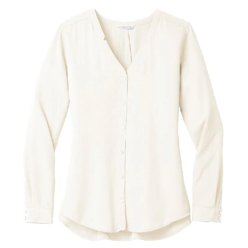 Port Authority® Ladies Long Sleeve Button-Front Blouse