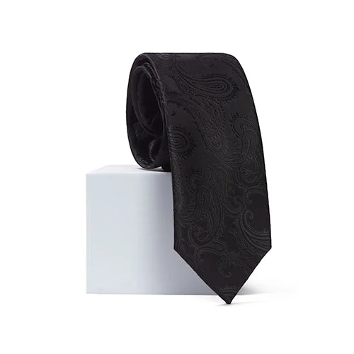 Black Paisley Neck Tie