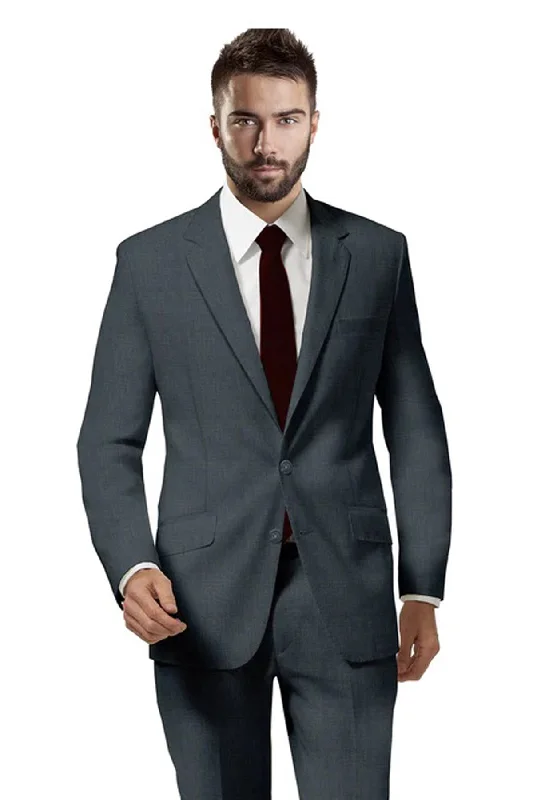 Medium Grey Birds Eye Suit