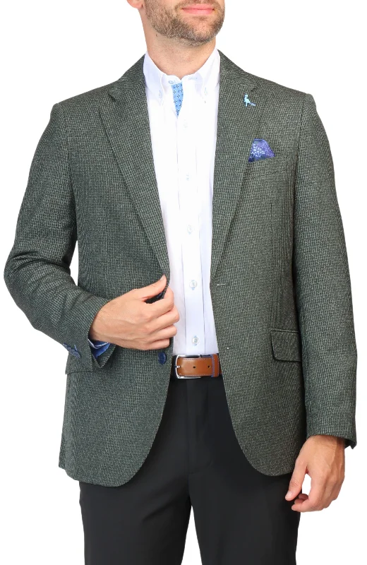 Olive Micro Heather Check Sport Coat