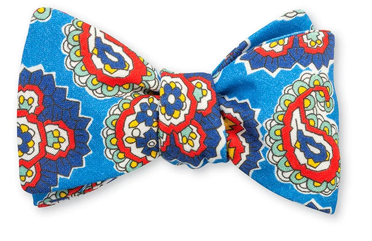 Light Blue Frampton Paisley Bow Tie - B5284