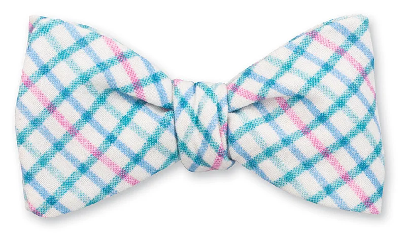 Aqua Tattersall Bow Tie - B5480