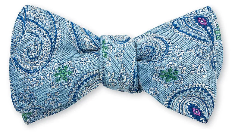 Blue Gordon Paisley Bow Tie - B5249