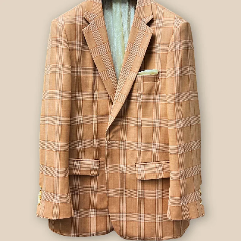 Westwood Hart Orange Prince of Wales Glen Plaid Men's Suit