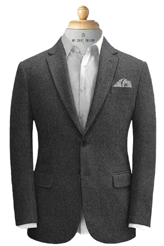 Charcoal Grey Tweed Suit