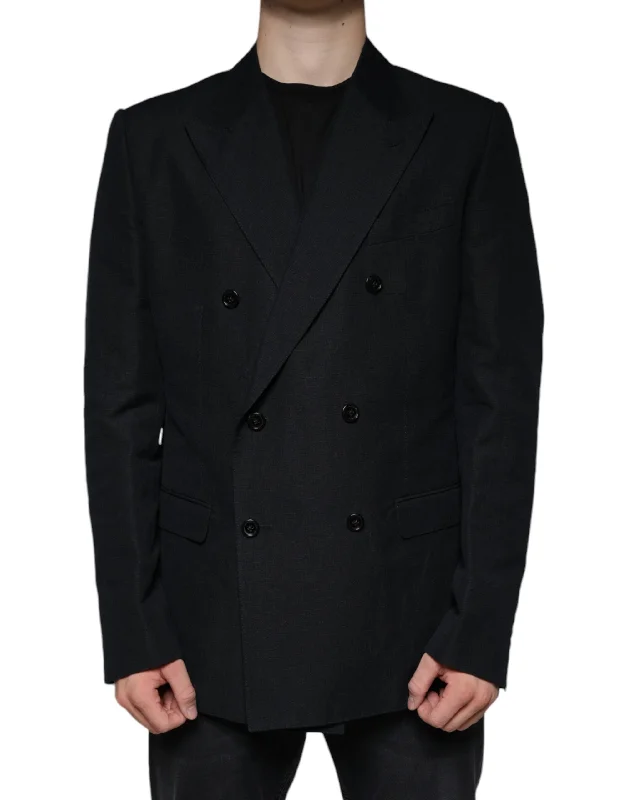 Dolce & Gabbana  Linen Double Breasted Dress Men's Blazer