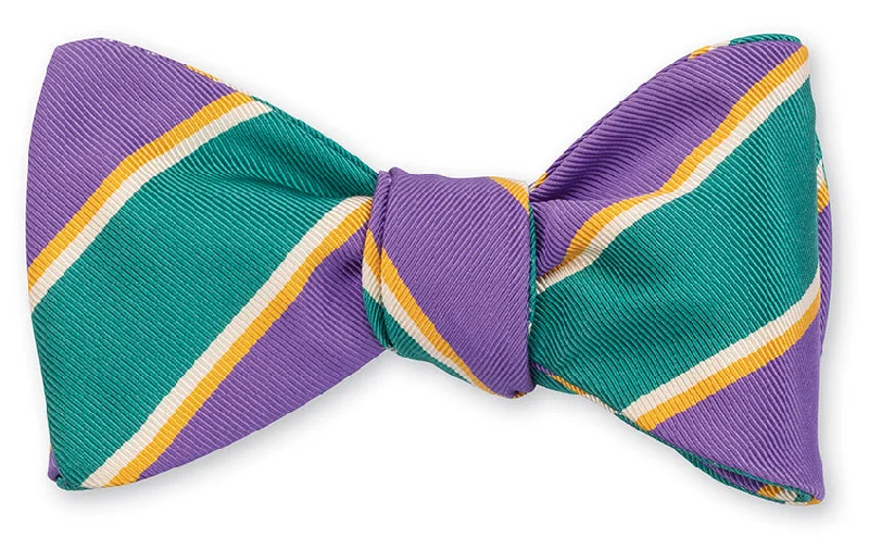 Violet Hubbard Stripes Bow Tie - B5459