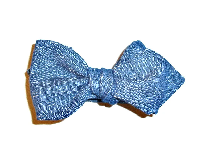 Denim Dot  Bow Tie