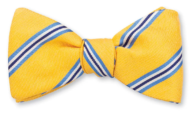 Yellow Falcon Stripes Bow Tie - B5457