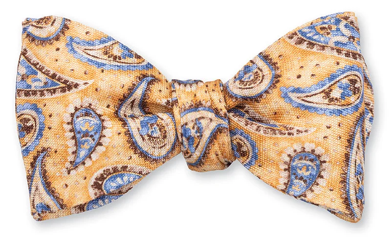 Yellow Bernadette Pine Bow Tie - B5428