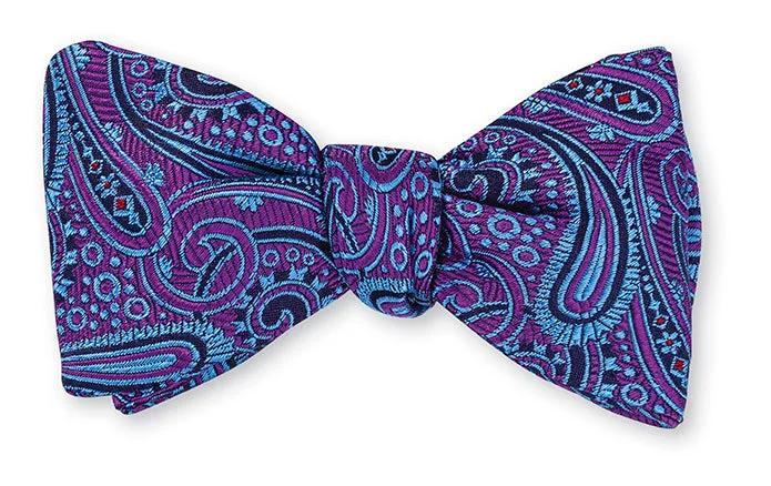 Purple Chastain Paisley Bow Tie - B5303