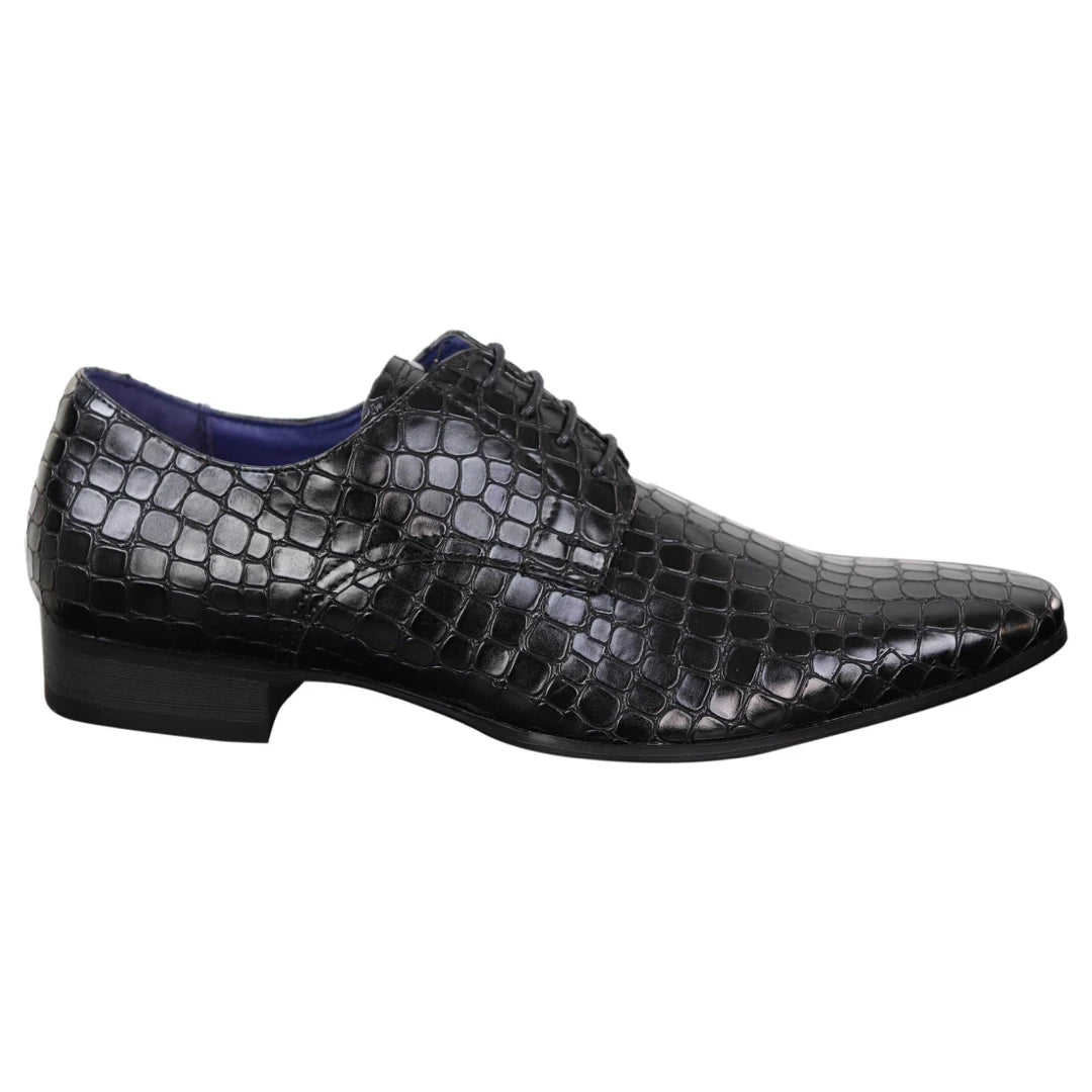 Mens Crocodile Skin Effect Shoes