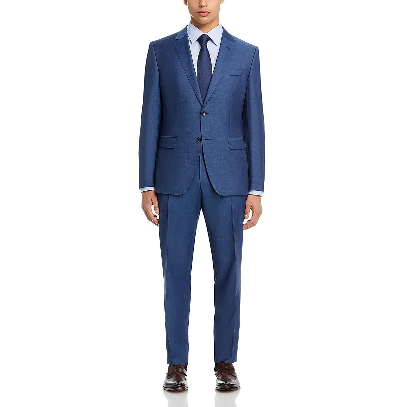 H-Huge Mens 2PC Wool Two-Button Suit