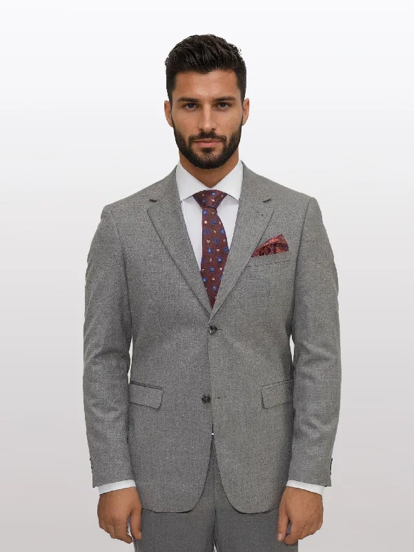 Men's Tan Solid Slim Fit Suit