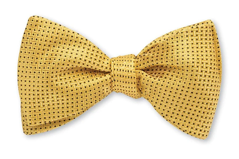 Gold Runnymede Pin Dots Bow Tie - B5213