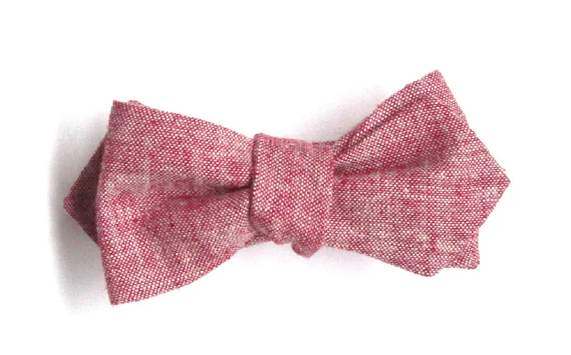 Red Chambray Bow Tie