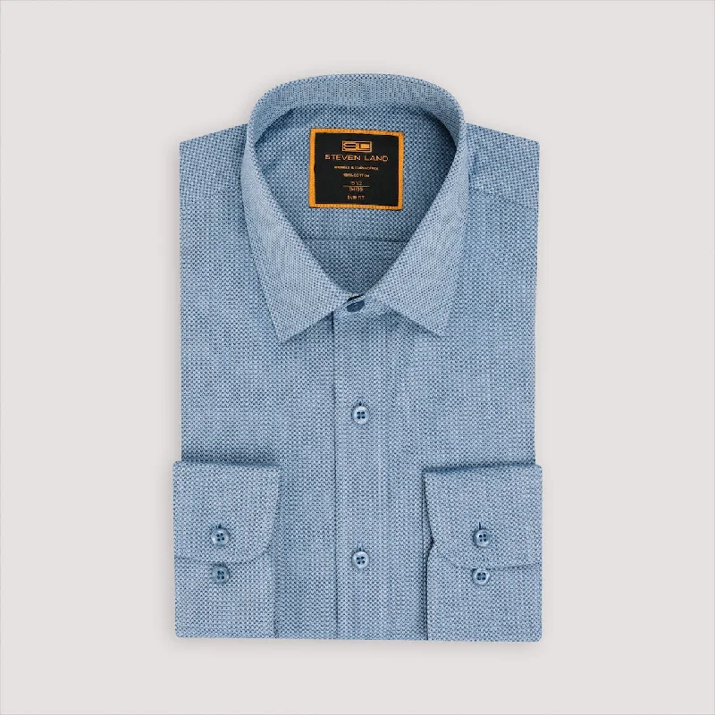 The Silo Dress Shirt | Classic Collar | Adjustable Rounded Barrel Cuff | 100% Cotton