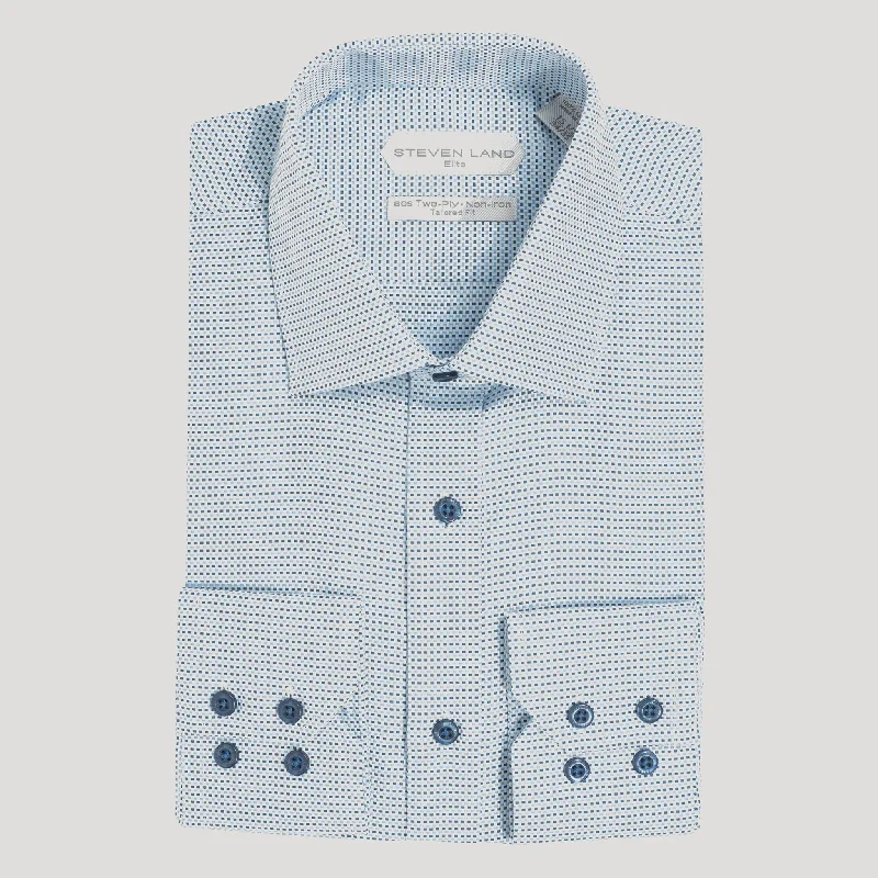 The Laurence Dress Shirt | 80’s 2ply Basket Weave | 100% Cotton | Tic Pattern