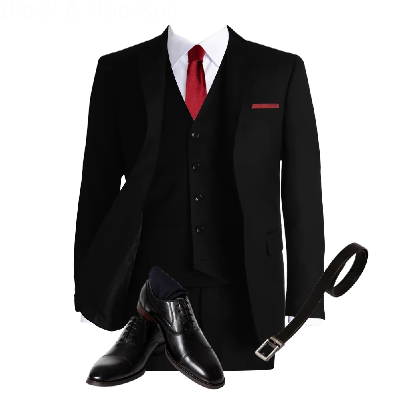 Black & Red Suit