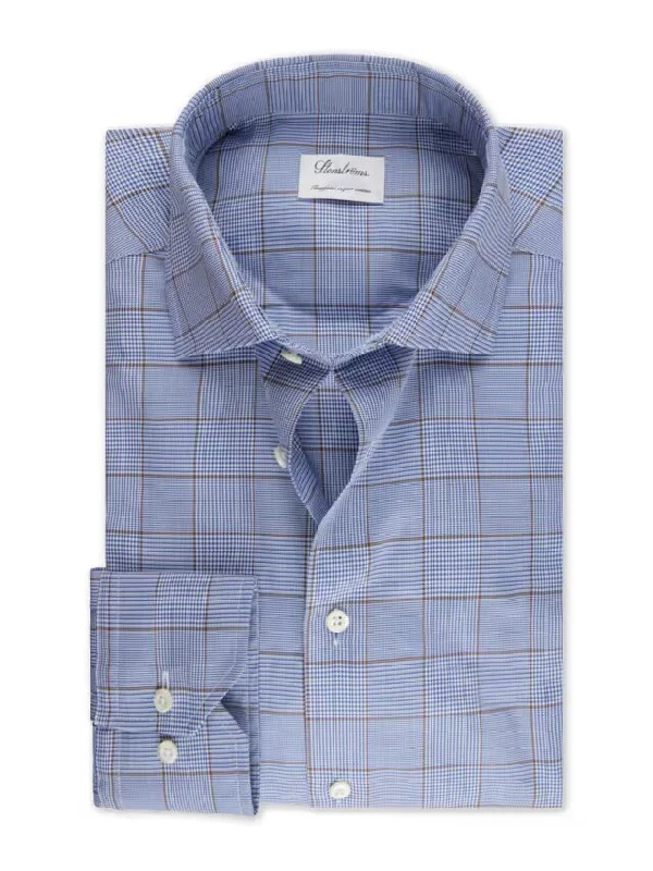 Fitted Body - Checked Twill Shirt