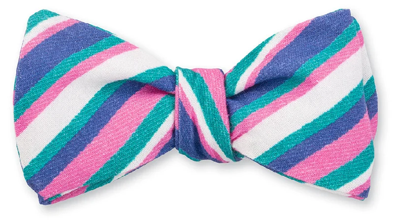 Lavender Summer Stripe Bow Tie - B5485