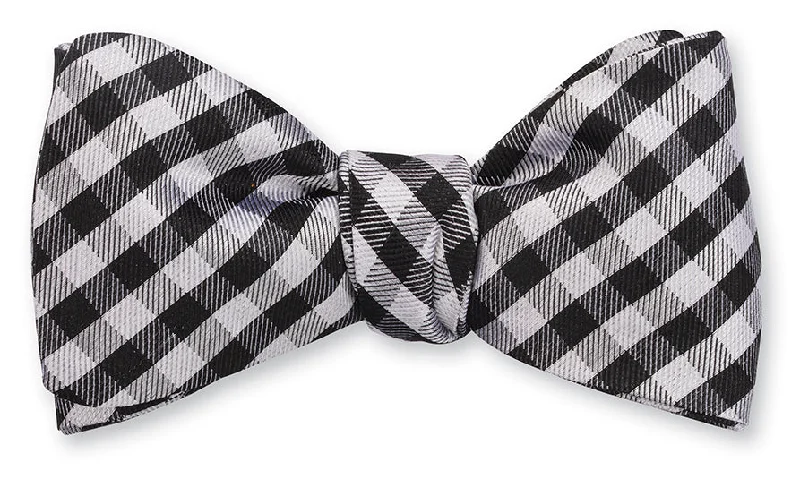 Black Claiborne Gingham Bow Tie - B5463