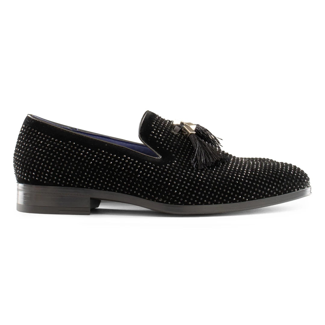 Mens Diamond Dancing Shoes with Tassels