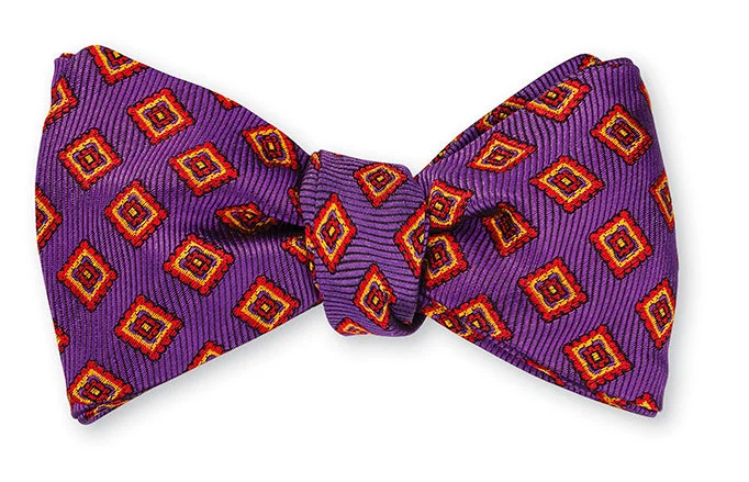 Purple Cedar Diamonds Bow Tie - B5352