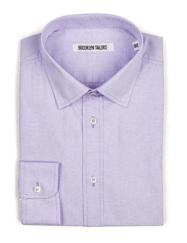 BKT20 Slim Dress Shirt in End-on-End - Lavender