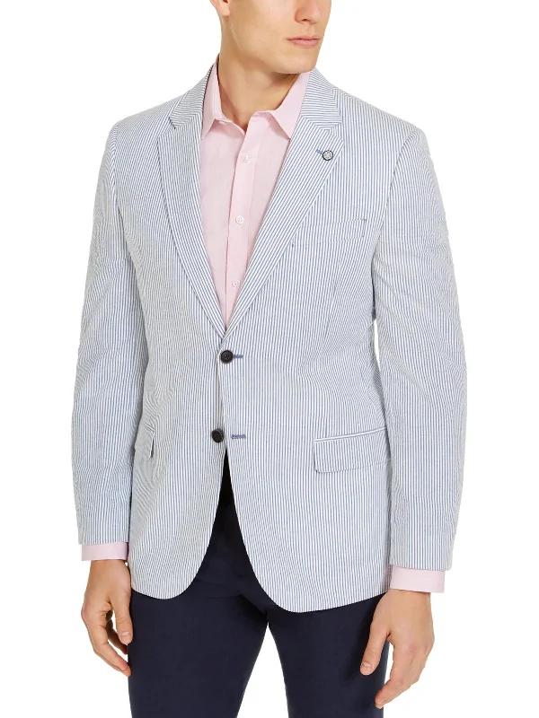 Mens Striped Modern Fit Sportcoat