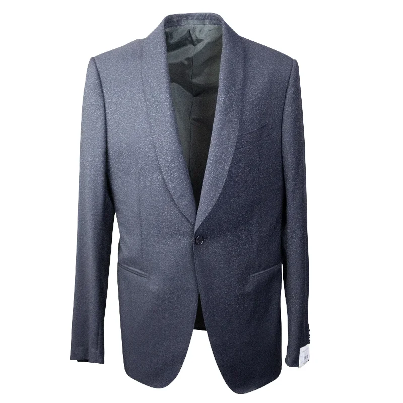 Navy Wool Single Breasted Blazer