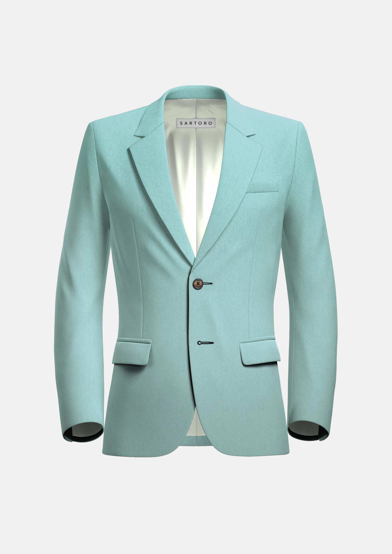 Ellis Light Teal Linen Blend Jacket