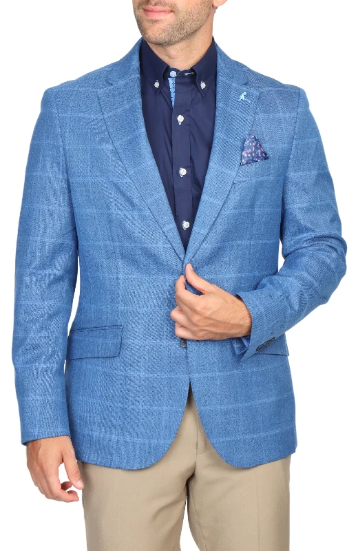 Sapphire Blue Windowpane Sport Coat