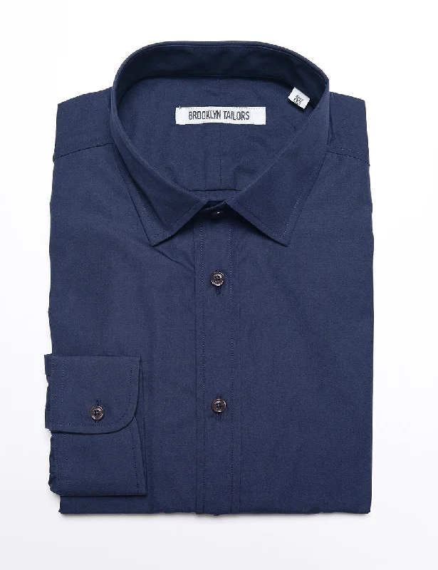 BKT20 Slim Dress Shirt in Crisp Poplin - Rich Navy