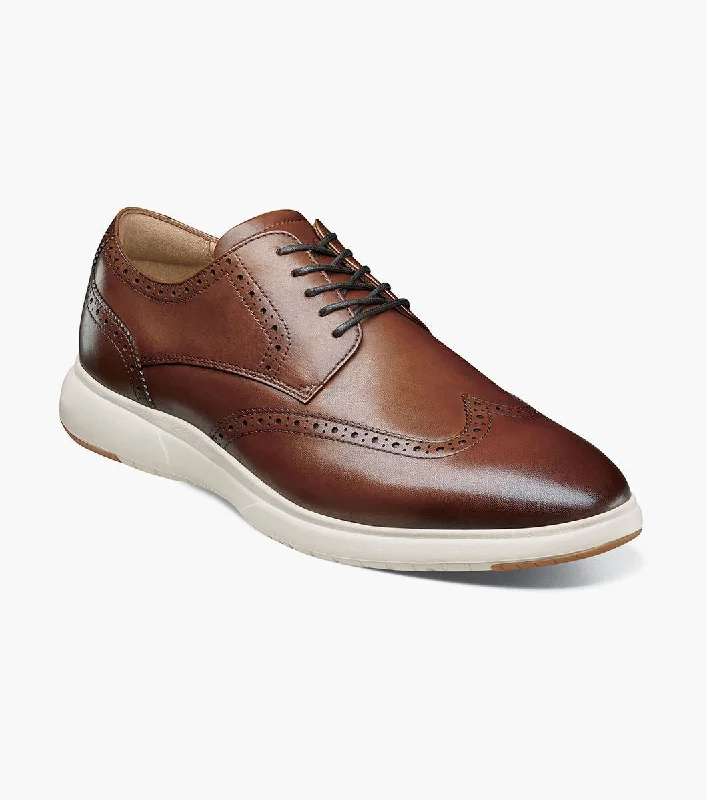 Florsheim Dash Wingtip Oxford Sneaker Shoe - Cognac