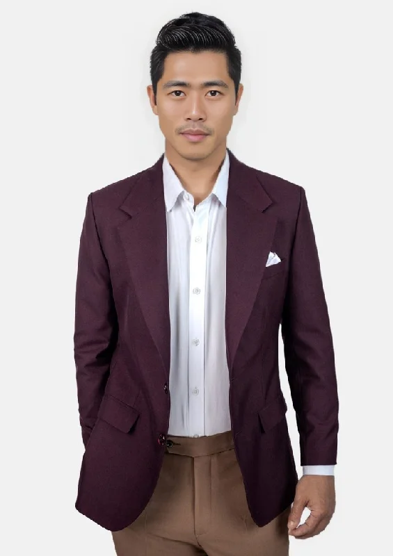 Ellis Burgundy Sharkskin Jacket