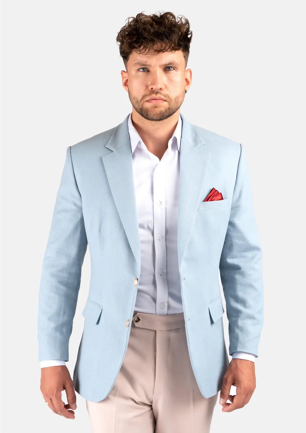 Astor Maya Blue Linen Blend Jacket