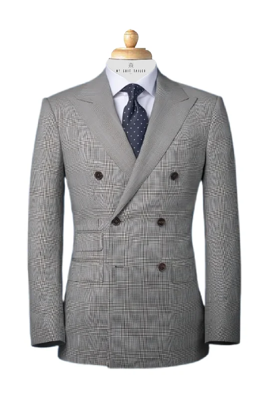 Light Grey Window Pane Suit