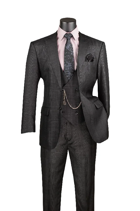 Renaissance Collection - Regular Fit 3 Piece Suit Black